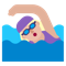 Woman Swimming- Medium-Light Skin Tone emoji on Microsoft